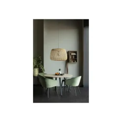 WOOOD Tablo Tafel Rond met 2-Standen Poot - Eiken/Metaal - 75x120x120