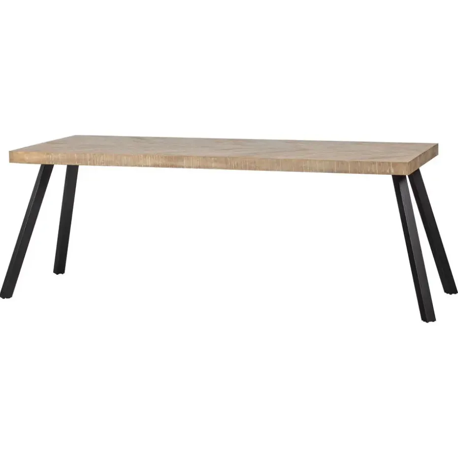 WOOOD Tablo Tafel Visgraat met 2-standen Poot - Mango - 75x180x90