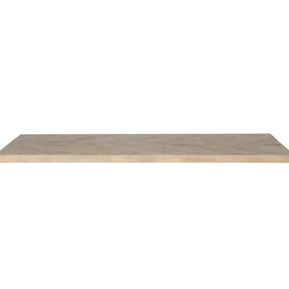 WOOOD Tablo Tafelblad - Mango Visgraat - White Wash - 5,5x200x90