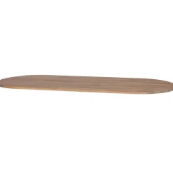 WOOOD Tablo Tafelblad Ovaal - Eiken - Grijze Olie - 220x2,4x90