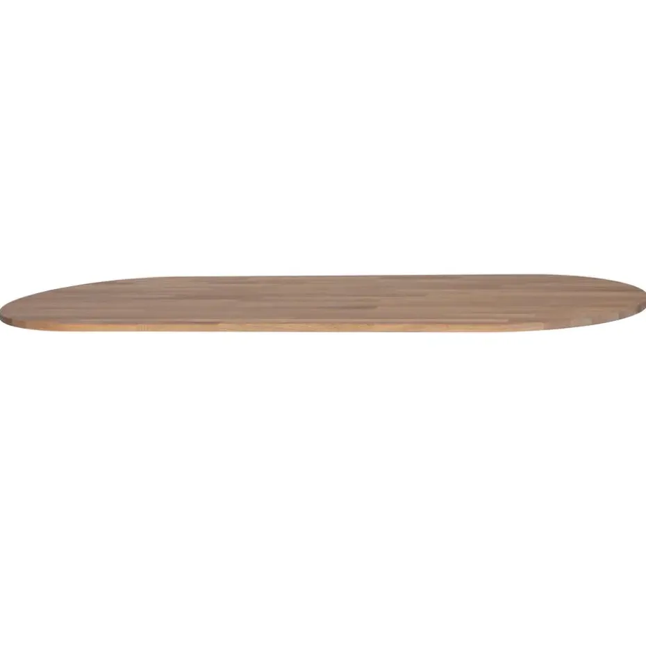 WOOOD Tablo Tafelblad Ovaal - Eiken - Grijze Olie - 220x2,4x90