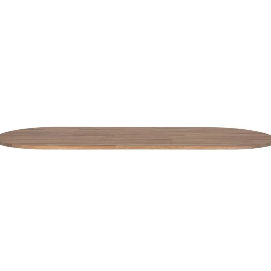 WOOOD Tablo Tafelblad Ovaal - Eiken - Grijze Olie - 220x2,4x90