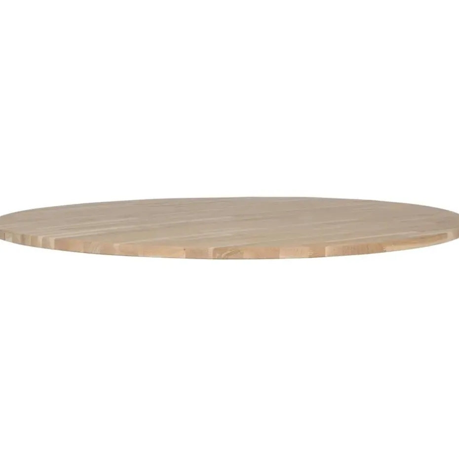 WOOOD Tablo Tafelblad Rond - Eiken - Onbehandeld - 2,4x120x120