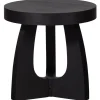WOOOD Tala Bijzettafel - MDF Fineer - Zwart - 45x45x45