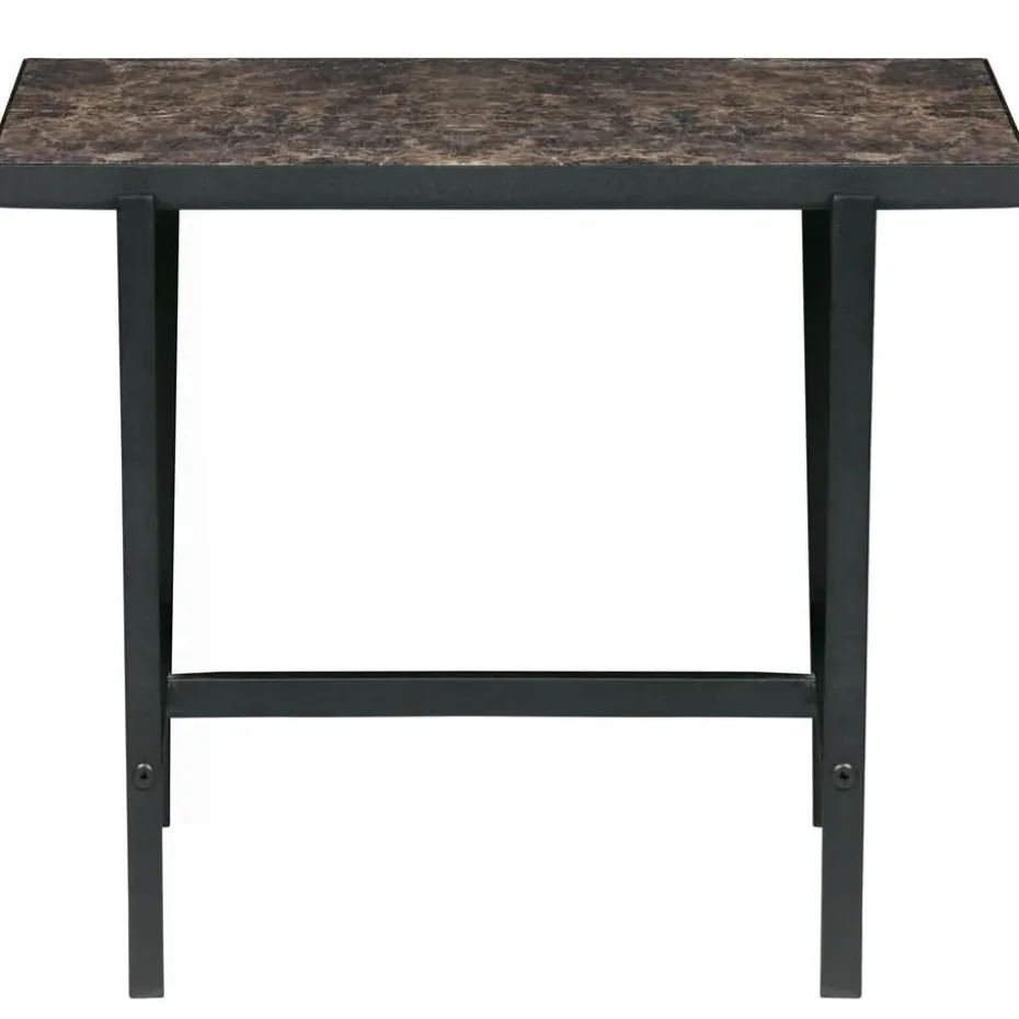 WOOOD Turn Around Bijzettafel - Hout/Metaal - Zwart - 40x50x44