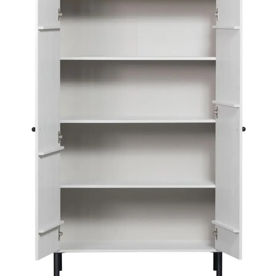 WOOOD Xina Lage Kast - Grenen - Wolkengrijs - 149x90x40