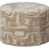 WOOOD Yago Poef - Polyester - Naturel - 43x60x60