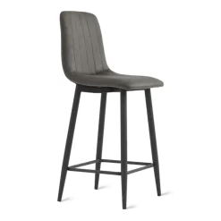 2x Barkruk Jax - Microleder Antraciet (Set van 2)