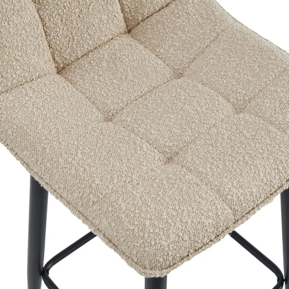 2x Barkruk Yerevan - Bouclé Taupe
