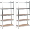 XITTA - Stellingkast set van 2 - Zilver - 150 cm - Staal