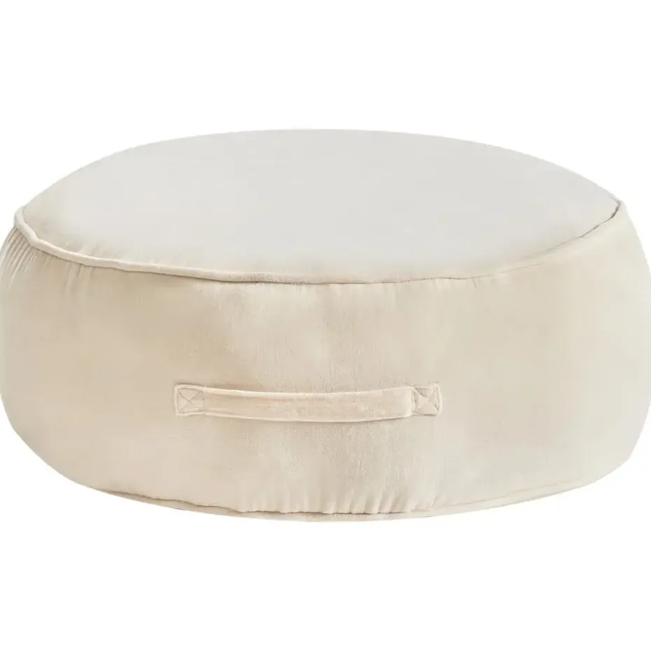 YULLE - Poef - Lichtbeige - Fluweel