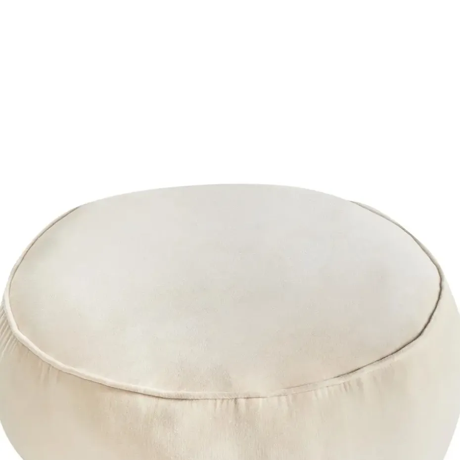 YULLE - Poef - Lichtbeige - Fluweel