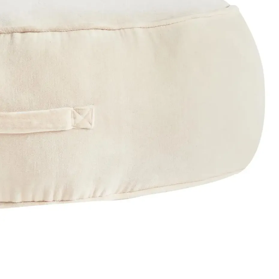 YULLE - Poef - Lichtbeige - Fluweel