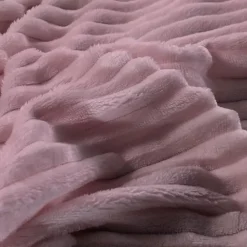 Zavelo Dorien Rib Teddy Dekbedovertrek Roze-2-persoons (200 x 200/220 cm)