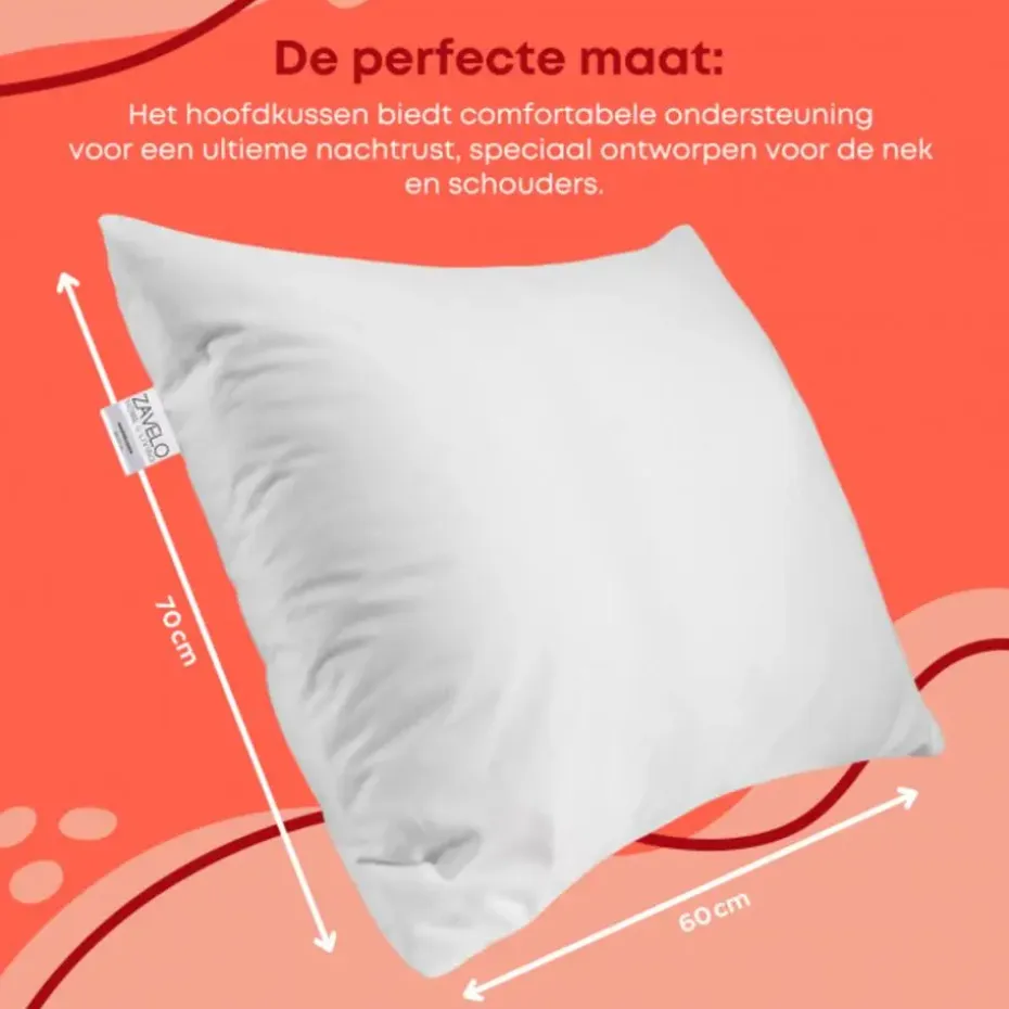 Zavelo Ecodown Hoofdkussen Synthetische Donsvezel