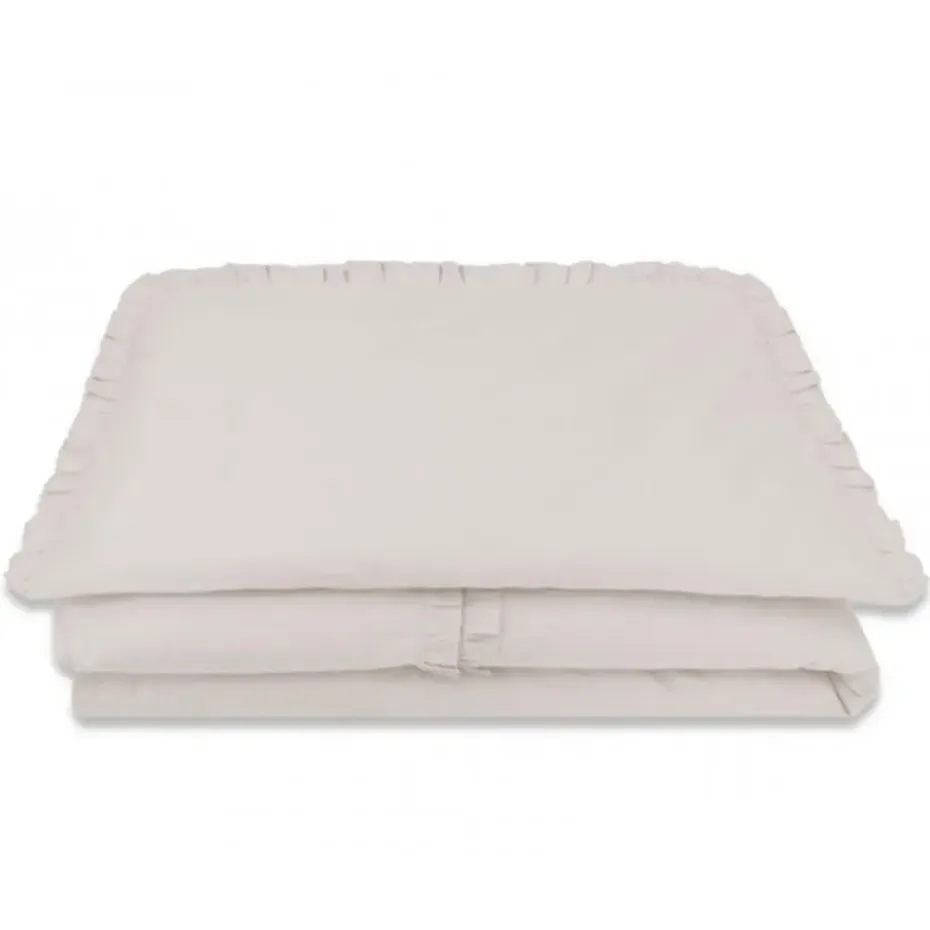 Zavelo Peuter Dekbedovertrek Royal Ruches Beige 120 x 150 cm