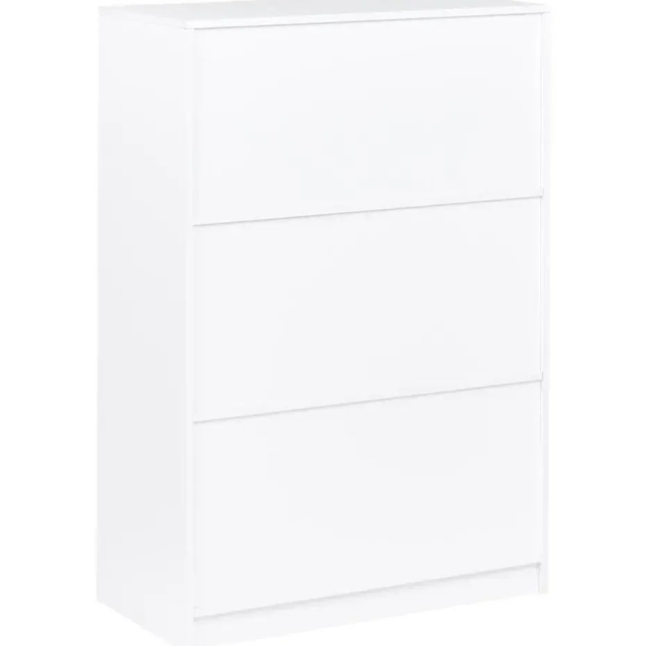 ZEHNA - Boekenkast 3 planken - Wit - 80 x 40 cm - Vezelplaat