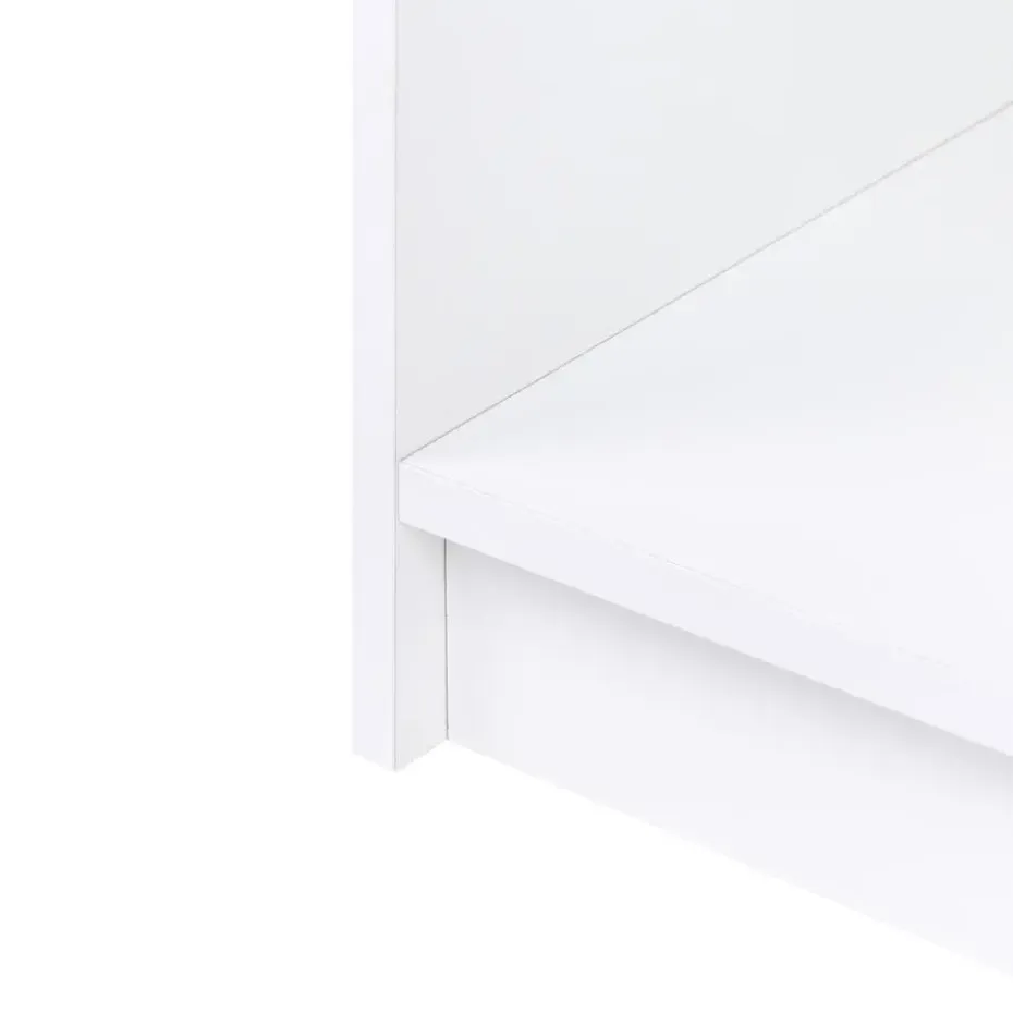 ZEHNA - Boekenkast 3 planken - Wit - 80 x 40 cm - Vezelplaat