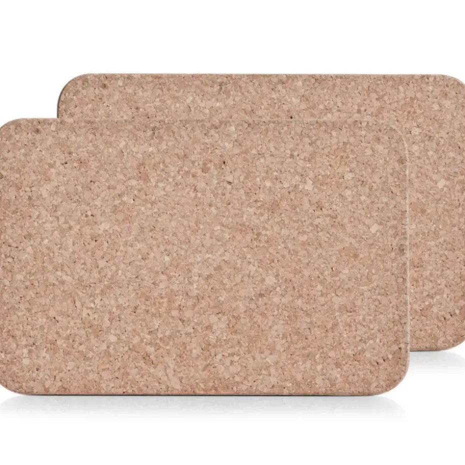 Zeller Placemat - 2x stuks - bruin - kurk - 30 x 20