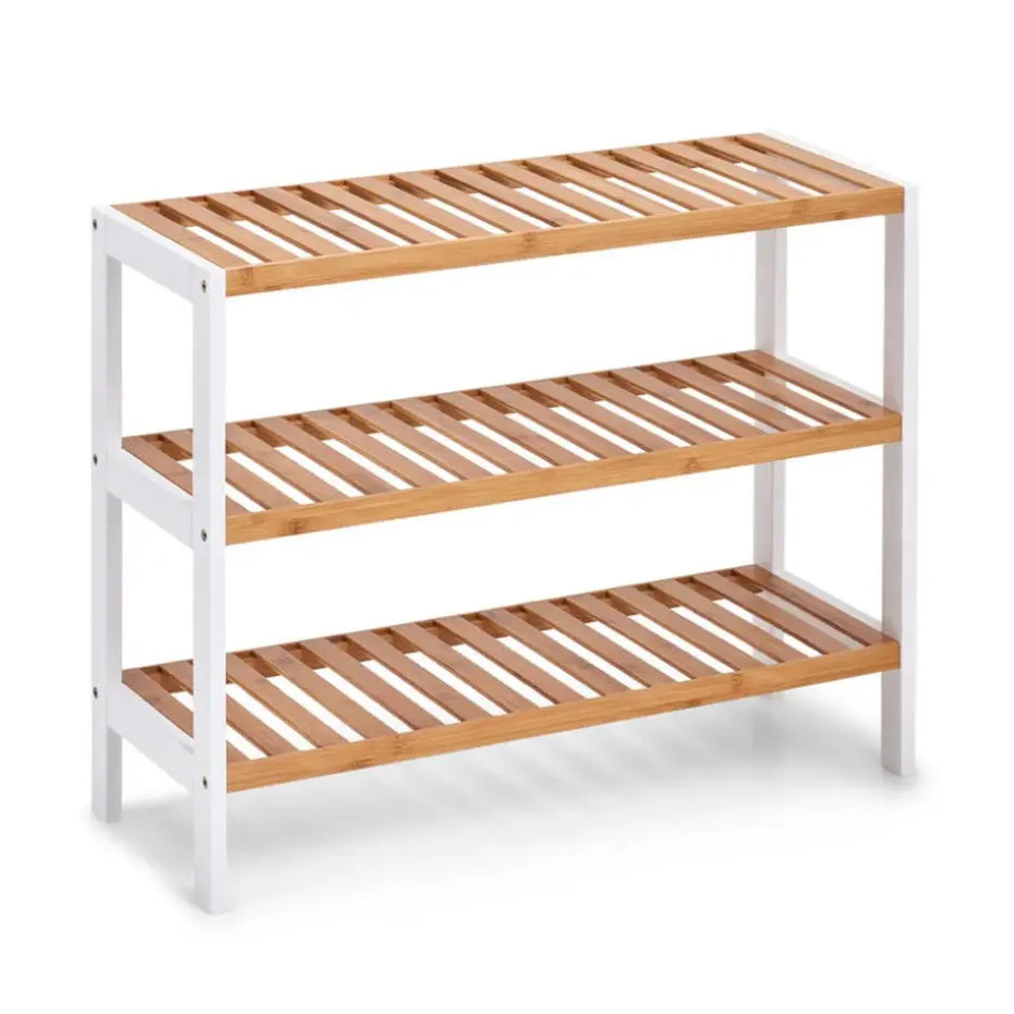 Zeller Schoenenrek - bamboe - 3-laags - 70 x 26 x 54 cm