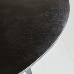 Zwart ovale eettafel Cesar 170x90 cm - Mangohout - Zwart