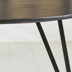 Zwart ovale eettafel Cesar 170x90 cm - Mangohout - Zwart