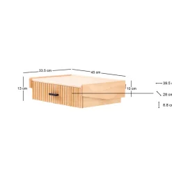 Zwevend Nachtkastje van Hout met Lade